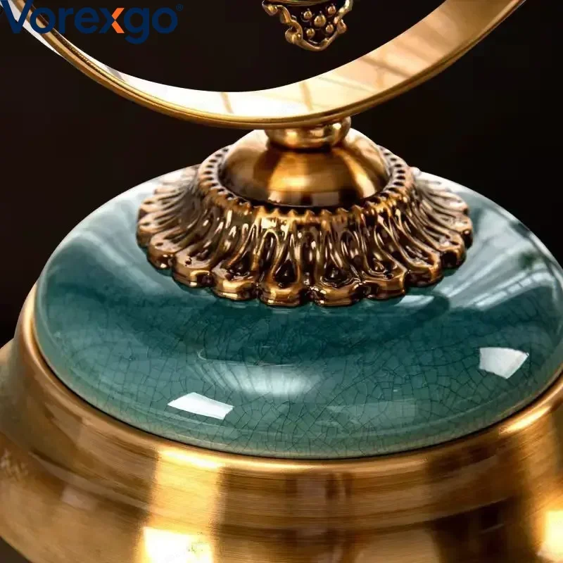 High-End Atmospheric American Retro Desk Clock, European Light Luxury for Living Room Household, Desktop Pendulum Clock
