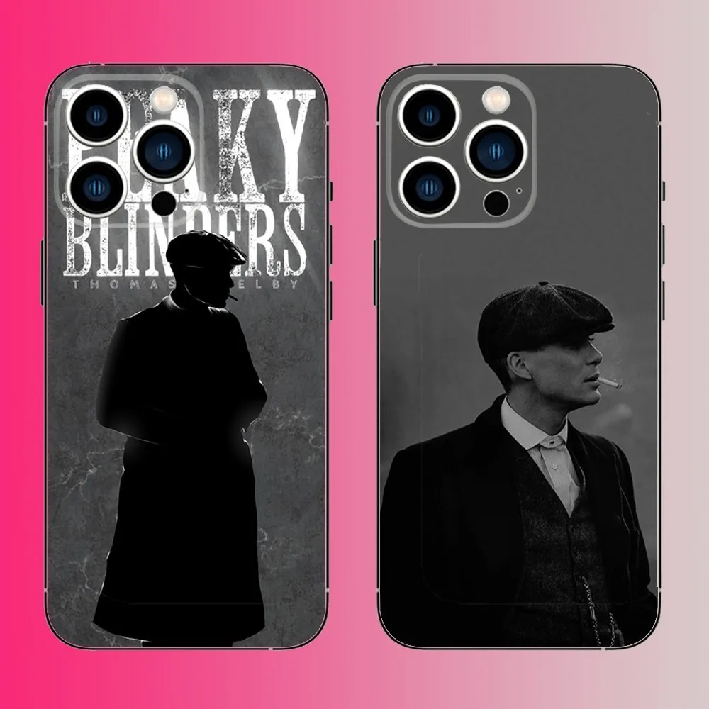 Shelby P-Peaky B-Blinders Phone Case For iPhone 16,15,14,13,12,11,Pro,Max,Plus,Mini,X,XS,XR,8,7,6,S,Plus,SE Soft Black Case