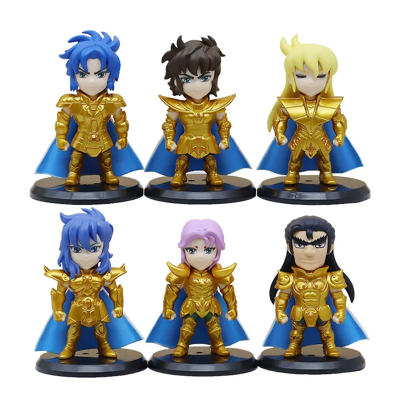 Figuras de acción de Saint Seiya, Aries, Taurus, géminis, cáncer, Leo, Virgo, Libra, escorpio, sagitario, capricornio, 11cm, 6 unidades por juego