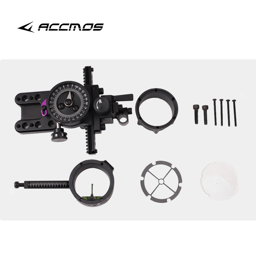 Compound Bow Aiming Set/accessory 4x/6X/8 Lens Cross Sight CoreAdapter Composite Pulley Bow Quick Adjust Micro Single Pin Sights