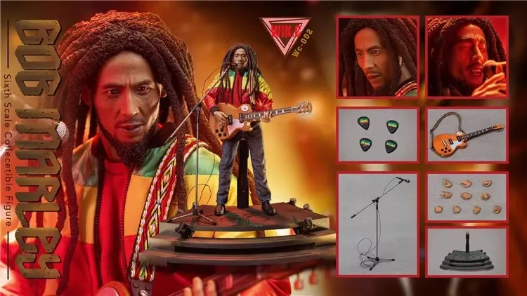 Win.C WC002 1/6 Sixth Scale Bob Marley Reggae Pacifist Music Singer 12'' Full Set Male Action Collectible Figure Model Toy