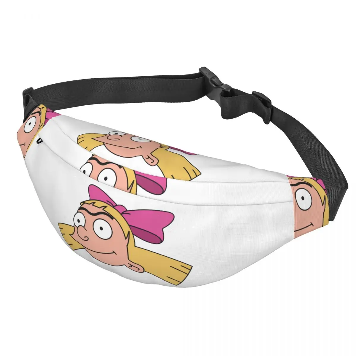 Custom Hey Arnold Anime Comedy Helga Pataki Fanny Pack Women Men Sling Crossbody Waist Bag for Travel Cycling Phone Money Pouch