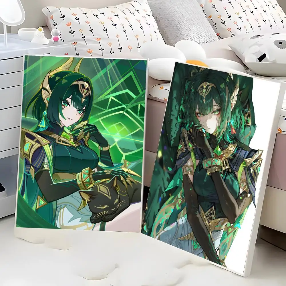 Game Reaction Character Genshin Impact Nefer Painting Calligraphy Poster Eco-Friendly Decor Vintage Office Frameless Canvas