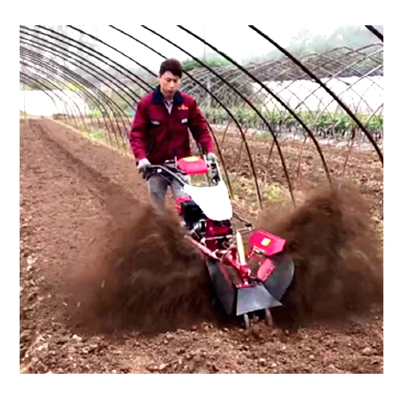 Economical Mini Power Tiller Gear structure Gasoline Ditching Cultivator