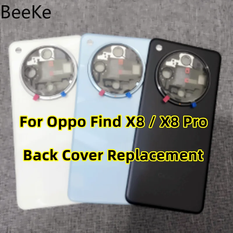 Repair Back Cover For Oppo Find X8 / X8 Pro 5G Rear Battery Glass Door Case Shell Housing Replacement Parts