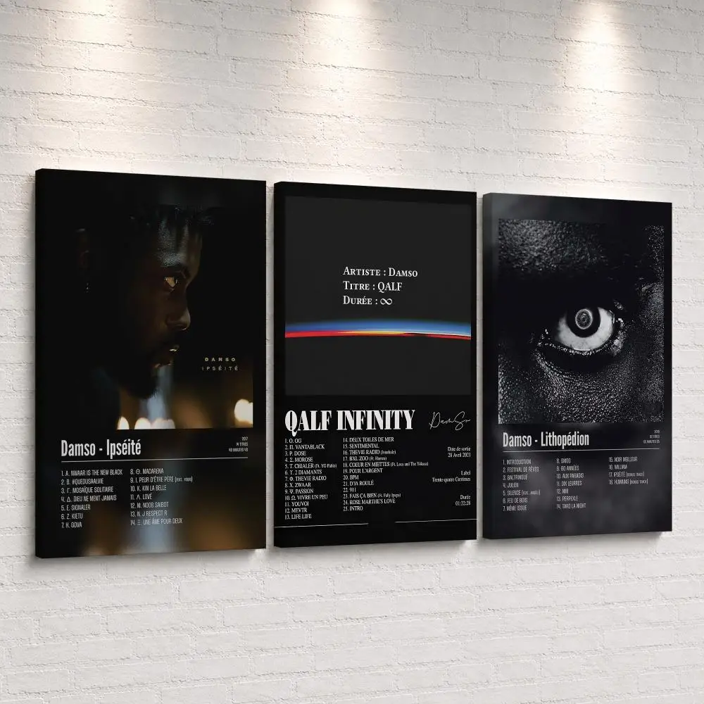 D-Damso Qalf Infinity Music Album Framed Wall Painting Ready To Hang Canvas Wall Art Poster For Bedroom Home Decor Gift