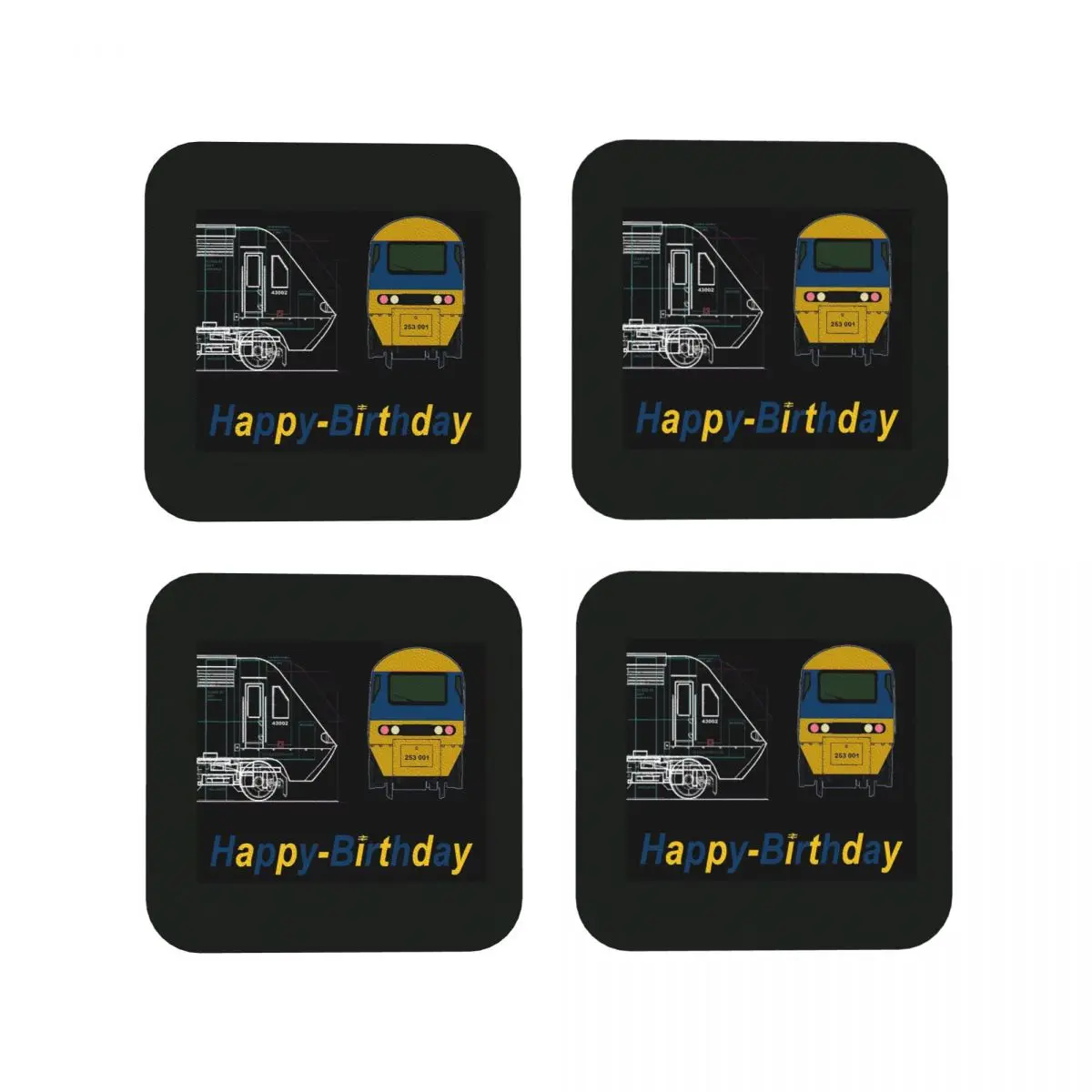 Intercity Coasters Kitchen Placemats Waterproof Insulation Cup Coffee Mats For Decor Home Tableware Pads Set of 4