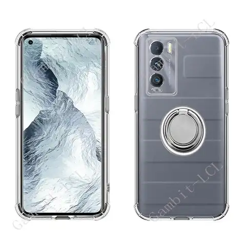 Soft Silicone TPU Phone Case, suporte do anel traseiro, suporte à prova de choque, original, adequado para Realme GT Exploration Master Edition, 6.55 ", 2021