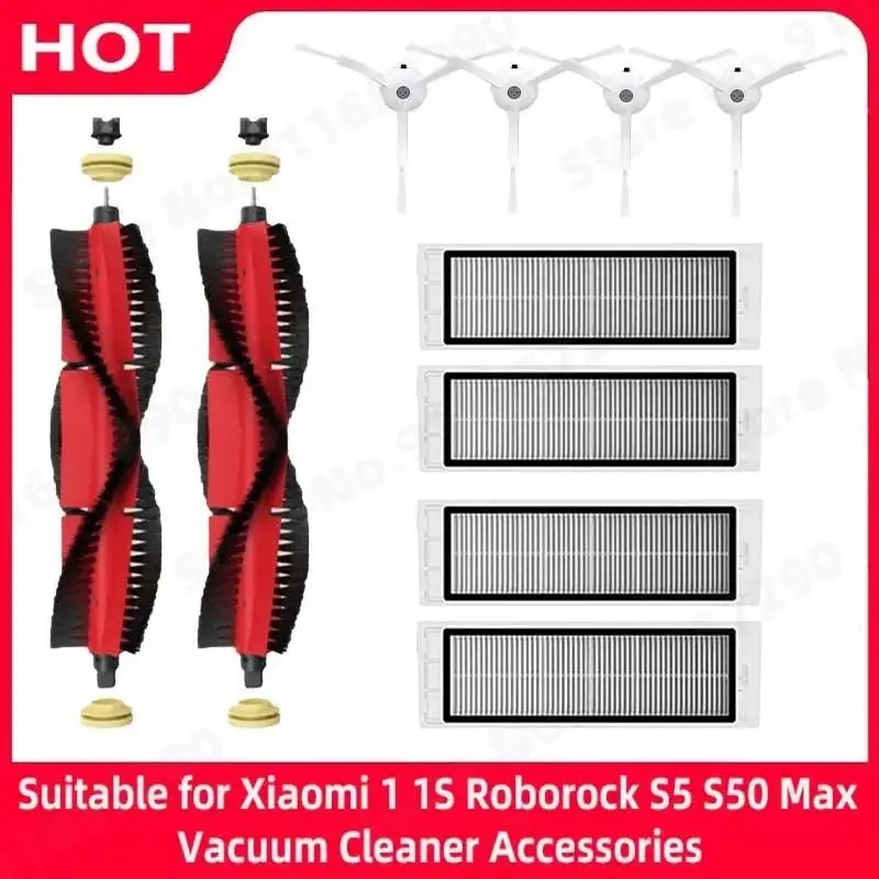 فرشاة جانبية رئيسية لمرشح Hepa لملحقات المكنسة الكهربائية الروبوتية Xiaomi Mijia Mi 1 1S Roborock S5 S50 Max #1