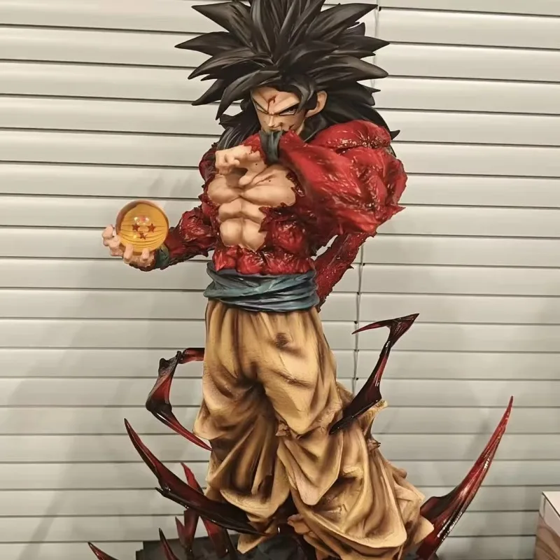 Anime DBZ SSJ4 Son Goku Figure - Super Saiyan 4 Goku PVC Model with Replaceable Hands and Red Lightning Effects Fans Collection view 4