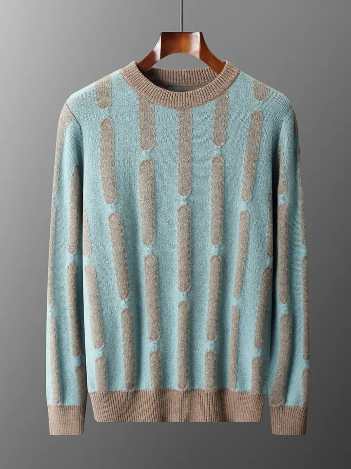 VogeLuxe | Men’s Wool Jacquard Sweater