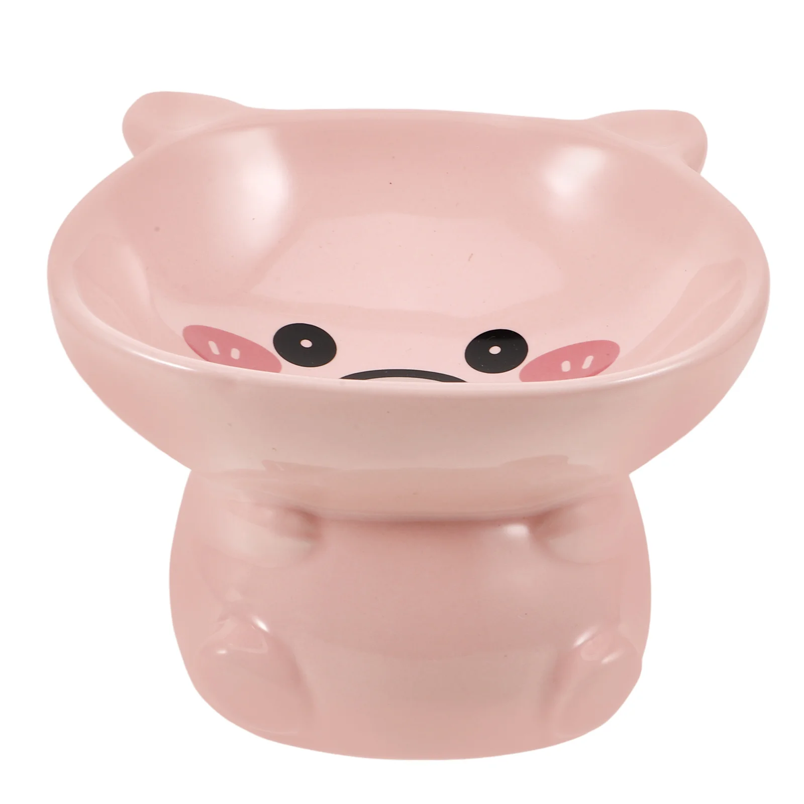 

Cute Ceramic Cat Bowl Elevated Non-Slip Base for Indoor Cats Easy to Food and Water Bowl Tilted Food Bowls for Cats