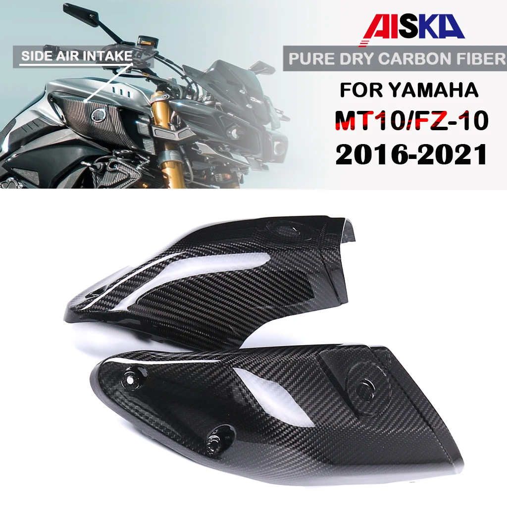 

Motorcycle Accessories Winglets Fixed wind Wing Flank AirIntake Fairing Kit 3K Dry Carbon Fiber For Yamaha MT10 FZ10 2016-2021