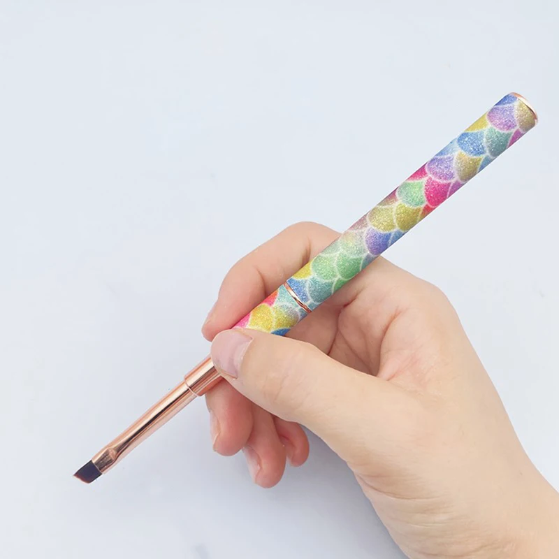 Rainbow Gradient Nail Art Brush Gradient Nail Brush Line Painting Brushes Nails Crystal Acrylic Liner Drawing