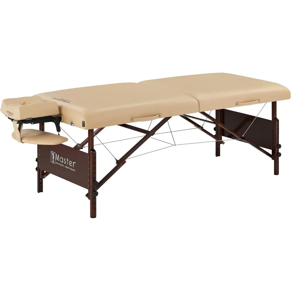 Table de massage portable Master Énergie, 30 ", Del Ray Pro GT, document de sable, luxueux, coussin optique 3" en mousse