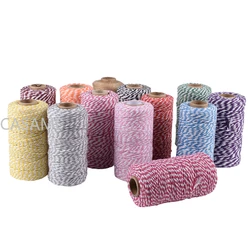 Cavo di filo colorato multiplo artigianato fatto a mano fai da te Beige ritorto cotone Macrame Cord spago corda corda decorazione tessile per la casa