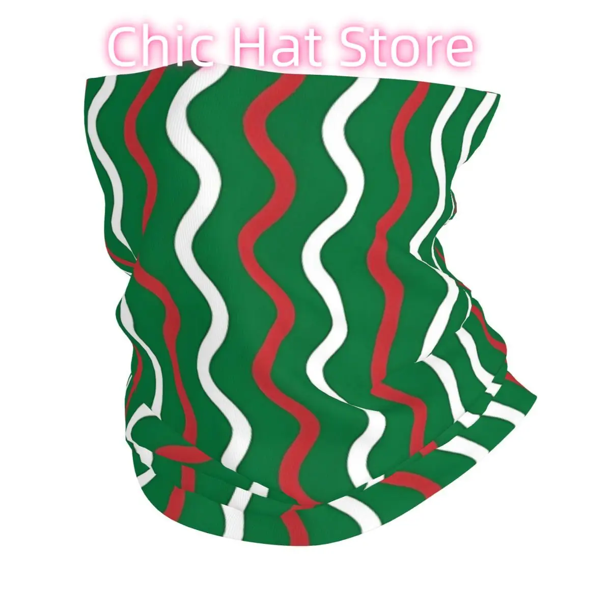 

Зеленый, красный, белый, итальянский бандана, белый шарф, универсальный головной убор для рыбалки, унисекс, для взрослых, зима