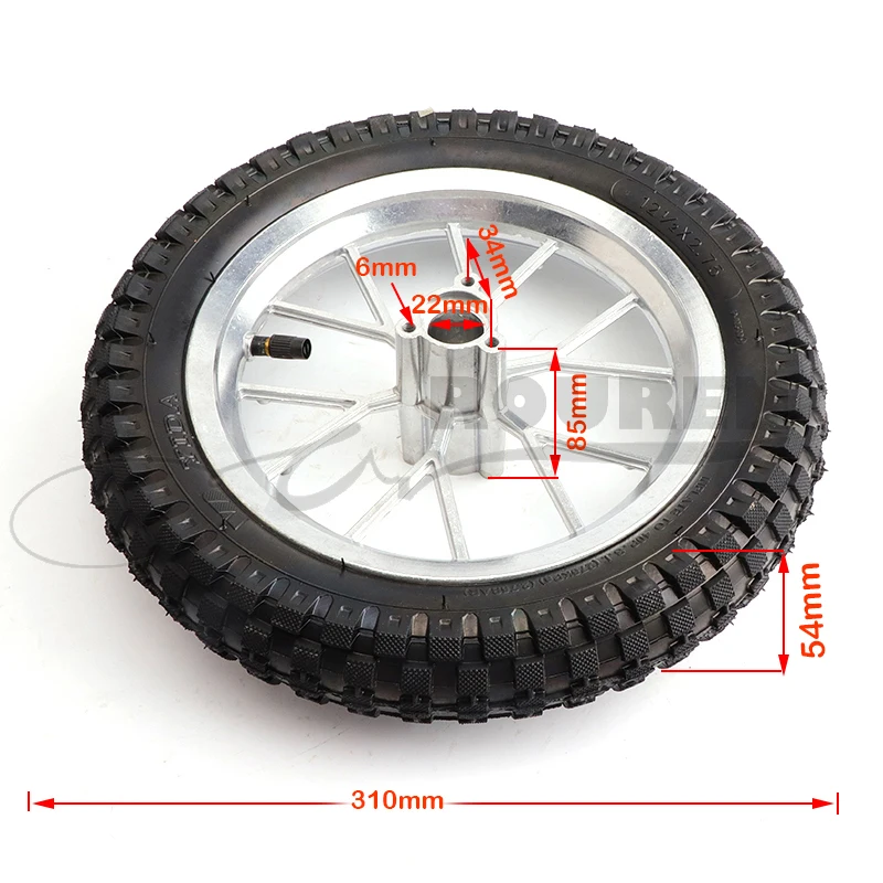 12.5 x 2.75 Rear Back Wheel Tyre Tire Front With Wheel Hub For 47 49cc Mini Monkey Pocket Dirt Bike Pit Bike Moto Accessories