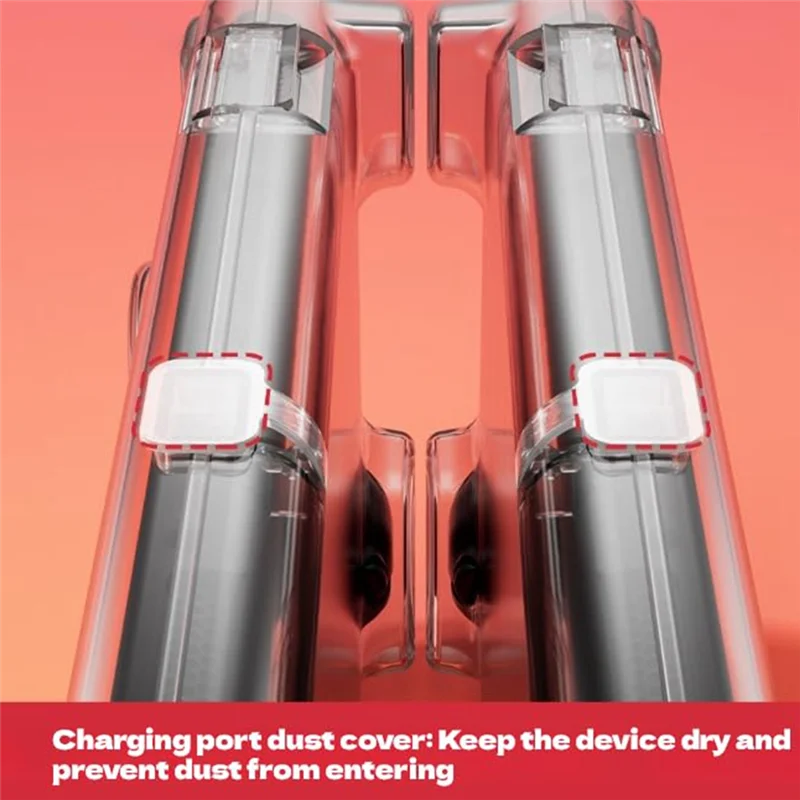 BNVN-스위치 2 보호 케이스 게임 콘솔 크리스탈 쉘 고투명 PC 소재 게임 카드 슬롯 보관 디자인