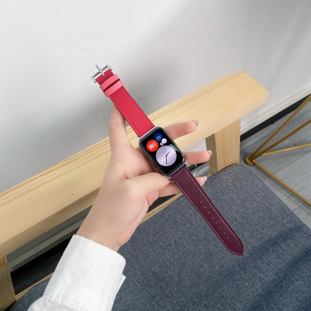 Alta qualidade pulseira de couro para huawei relógio ajuste nova alça barcelet loop huawei relógio inteligente ajuste banda substituição