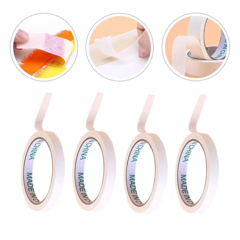 

5 рулонов малярной ленты для рисования, съемная клейкая бумажная лента для поделок, художественных проектов, занятий, принадлежности для учителей