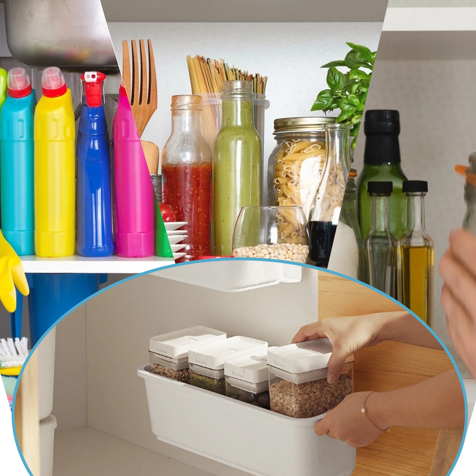 

1Set Multipurpose Kitchen Drawer Storage Box Practical Organizer Sundry Sorting Holder Lightweight Cutlery Stationery