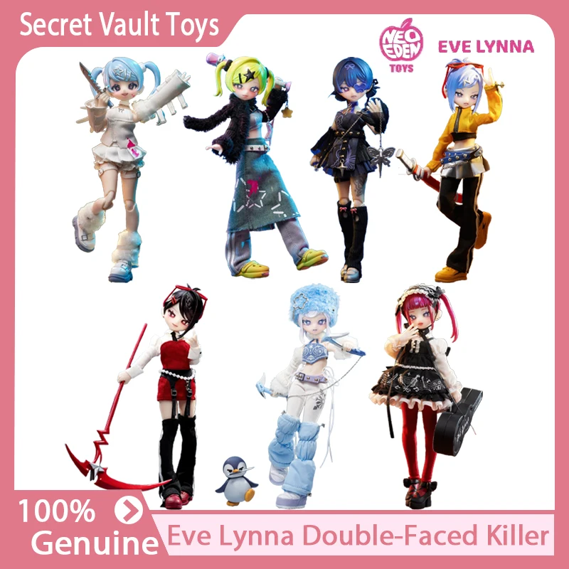 

Eve Lynna Double Face Killer Series Bjd Blind Box Eve Lynna V2 Mystery Box Joint Подвижная модель Сумка-сюрприз Одевание Кукла Игрушка