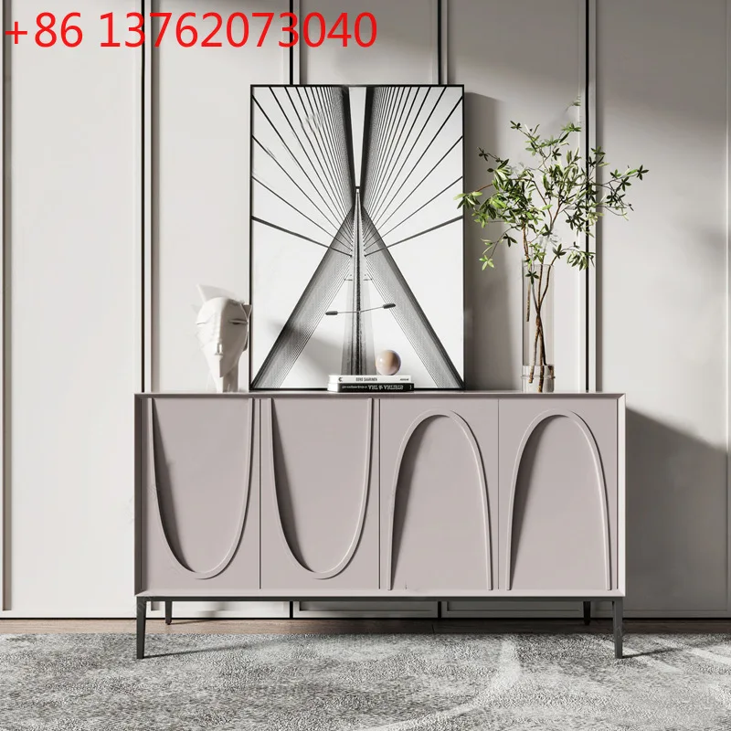 

Minimalist light luxury dining side cabinet piano paint porch cabinet modern simple art shoe cabinet