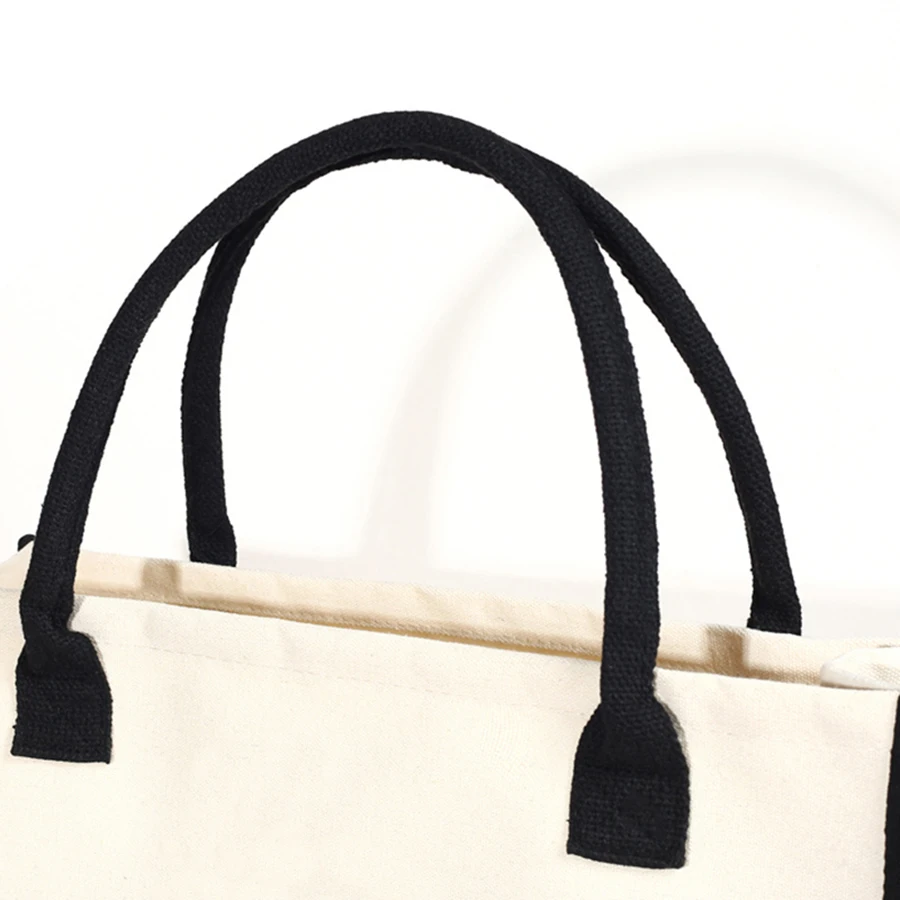Fashion Large Capacity Pure Letter Ladies Tote Bag Reusable Holiday Gift DIY Gift Bag Shopping Tote Large Bag Shoulder Tote Bag image 3