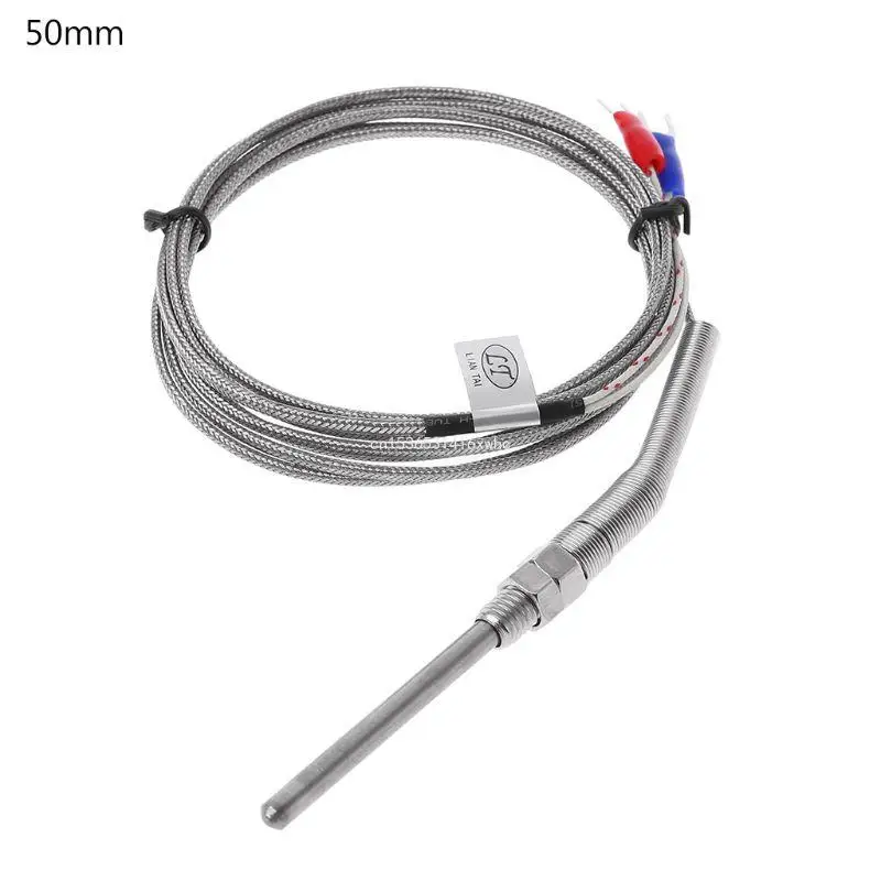 Dropship 50mm/100mm/150mm/200mm Stainless Steel Thermocouple 0-400℃ Temperature