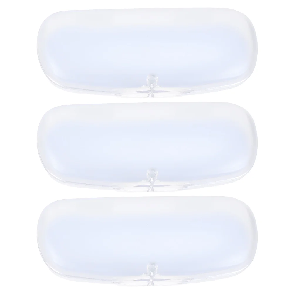 

3 Pcs Sun Glasses Clear Case Plastic Spectacles PVC Frosted Storage Hard Transparent Protector Holder Travel Man