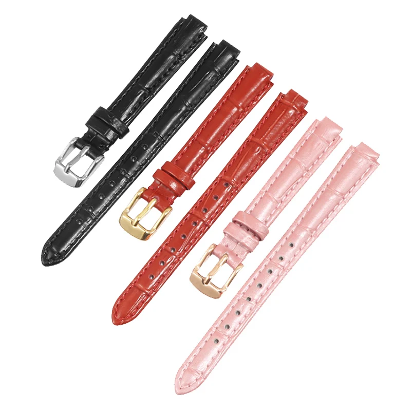 Genuine Leather Watchband Women's Band Suitable For Longines L8.111 110 Convex CowLeather Strap 6 8mm