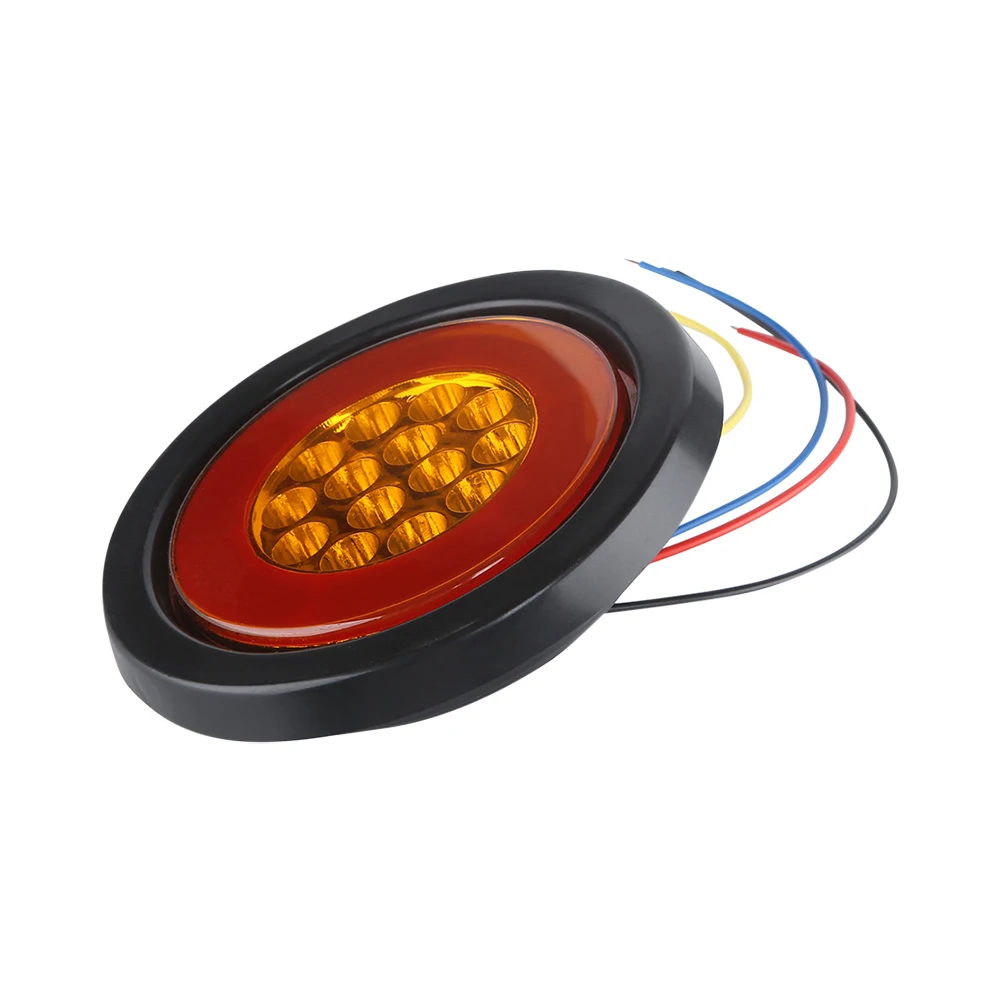 High Brightness 32LED Tail Light Round Indicator Light 12-24V Fog Lamp Brake Light for Truck Car RV Trailer