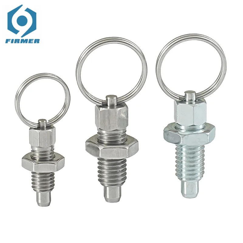 

5 Pcs Stainless Steel Pull Ring Knob Plunger Split Spring Positioning Lock Pin M16 Hand Grip Tightening Screw Indexing Pin