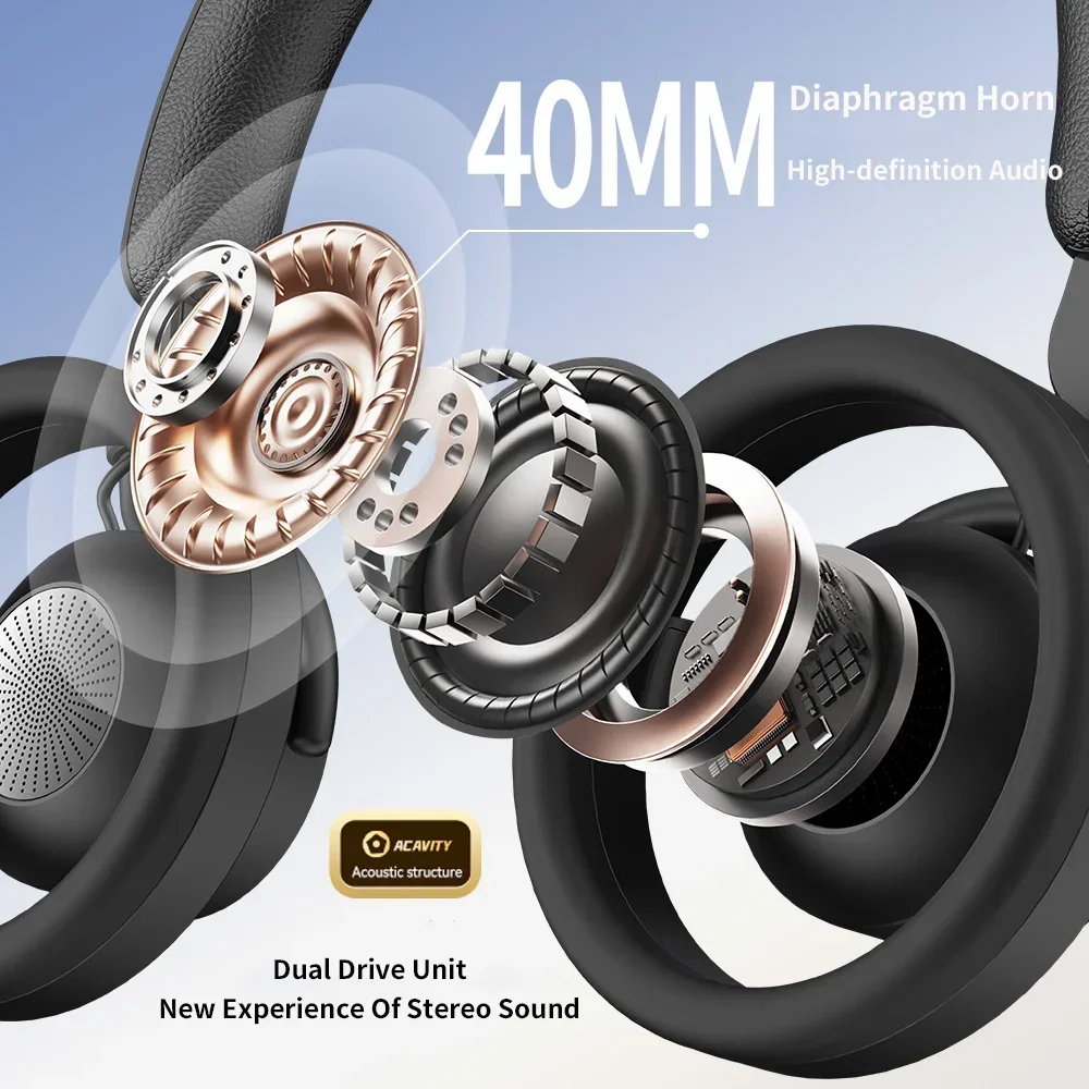 Over-Ear Wireless Bluetooth Headphones with 360 Surround Sound
