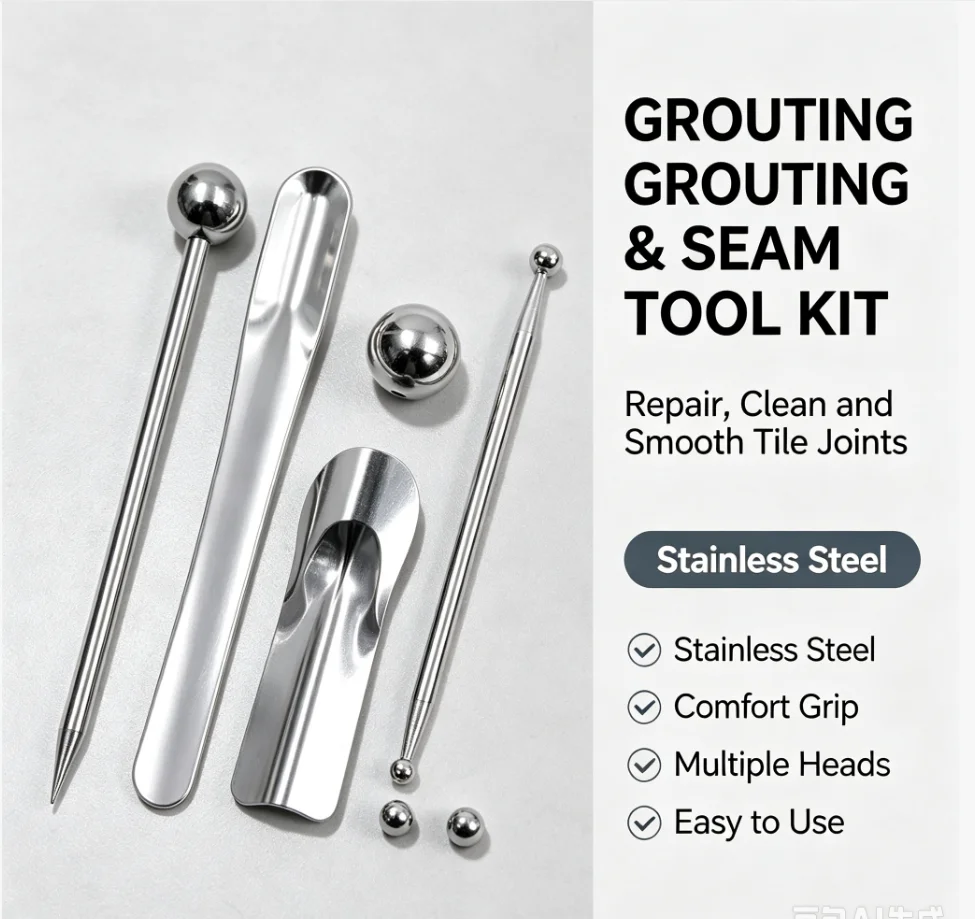 5 In 1 Grout Removal Hand Tool Sets Ceramic Tile Repair Beauty Seam Pressed Ball Stick Floor Wall Corner Angle Scraper Knife