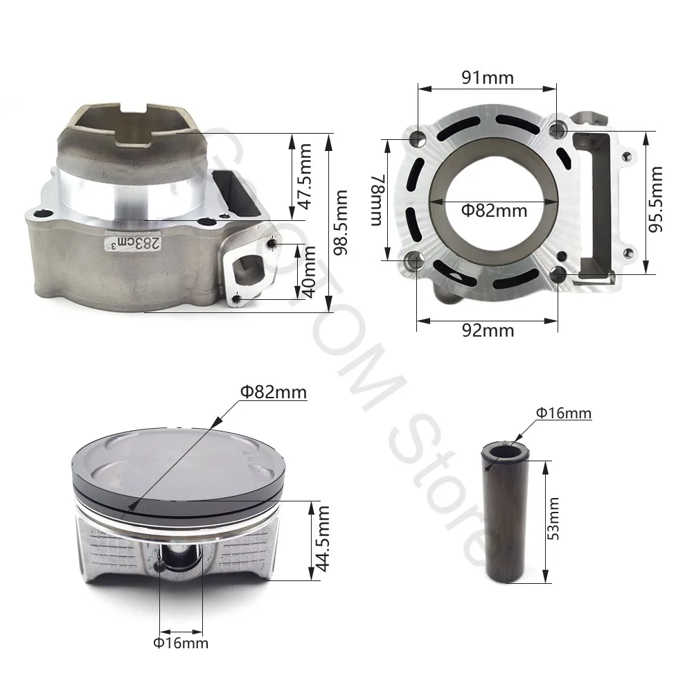 OTOM ZS182MN Motorcycle Cylinder Block Piston Pin Ring Gasket For ZONGSHEN NC300S Double Camshaft 300cc Engine Accessories Bikes