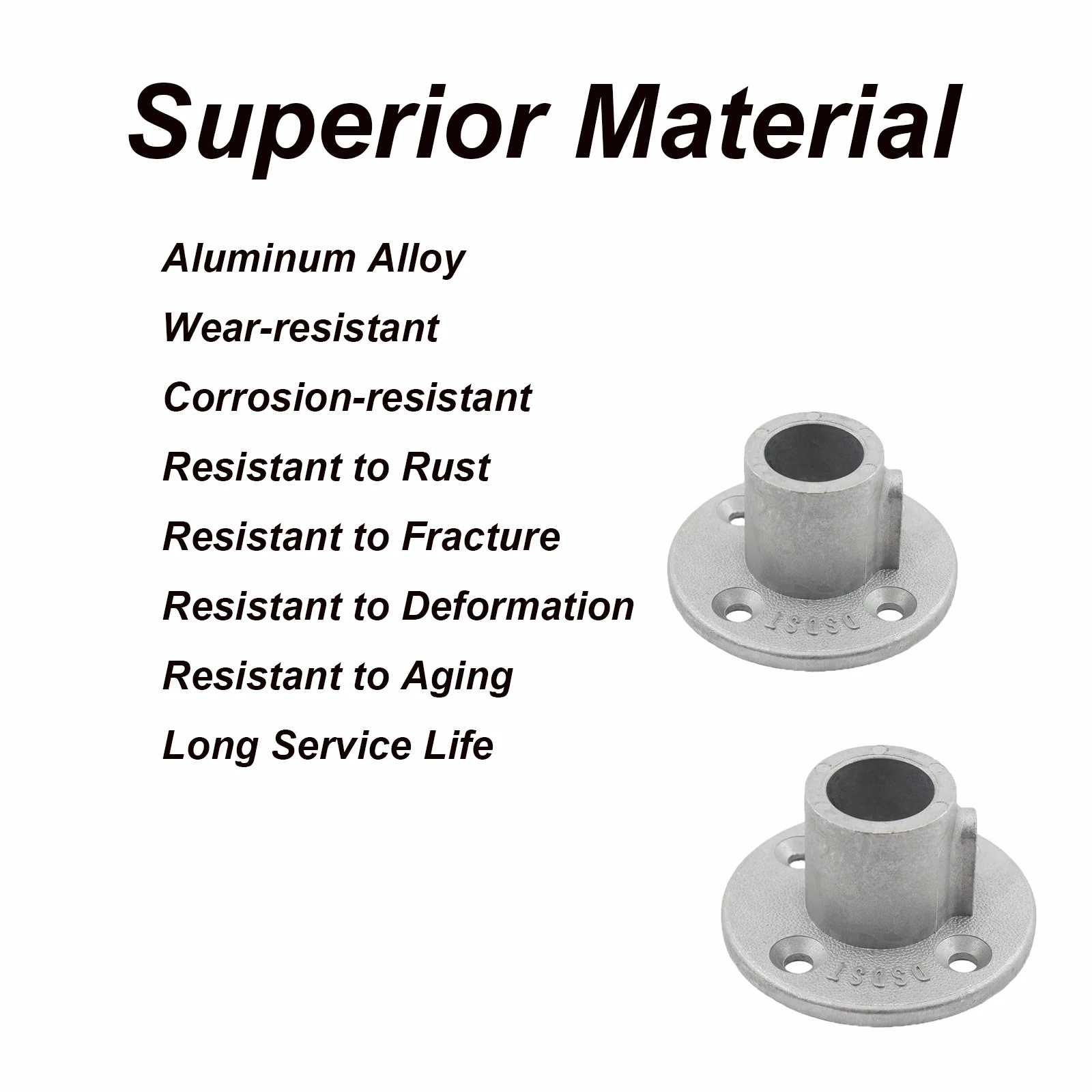 Railing Flange Pipe Mount Structural Fitting 1/2'' 1'', Flanged Pipe Bracket Steel Pipe Connection Fastener Clip
