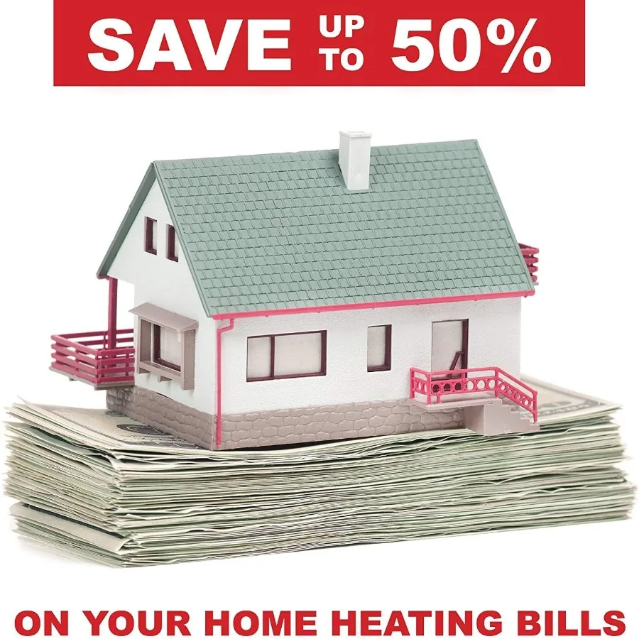 لوحة سخان مساحة مثبتة على الحائط مع ترموستات مدمج للتدفئة الحرارية الفعالة بقدرة 600 وات - مناسبة تمامًا للتدفئة