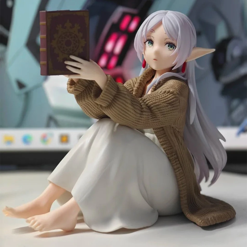 【セール中】アニメ「フリーレン:旅の終わり」フィギュア、かわいいフリーレンPVCアクションフィギュア、デスクトップ用フィギュア、モデル人形玩具