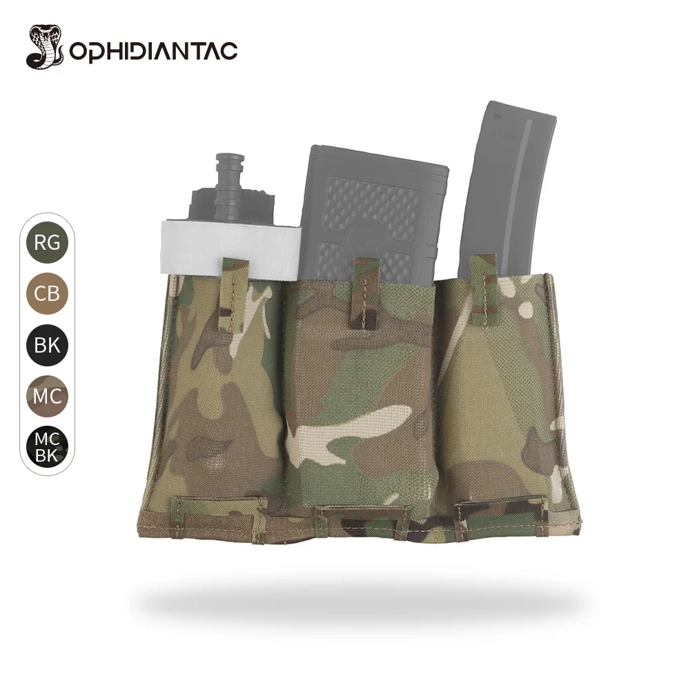 Le pack magnétique triple élastique léger OPHIDIANTAC est équipé d'un support élastique molle de 5,56 pour transporter une variété d'église de chasse