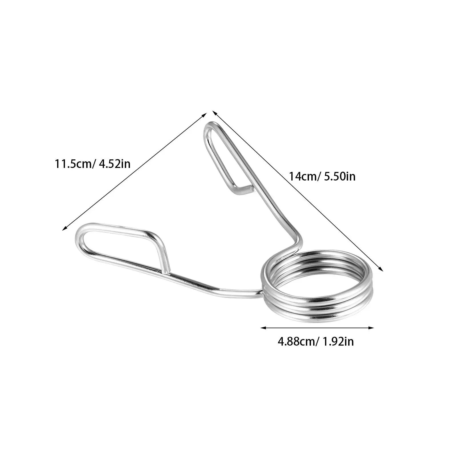 2Pcs Bar Spring Collar Clip Clamp Stainless Steel Sturdy Secure Lock for Weightlifting Gym Powerlifting Fitness