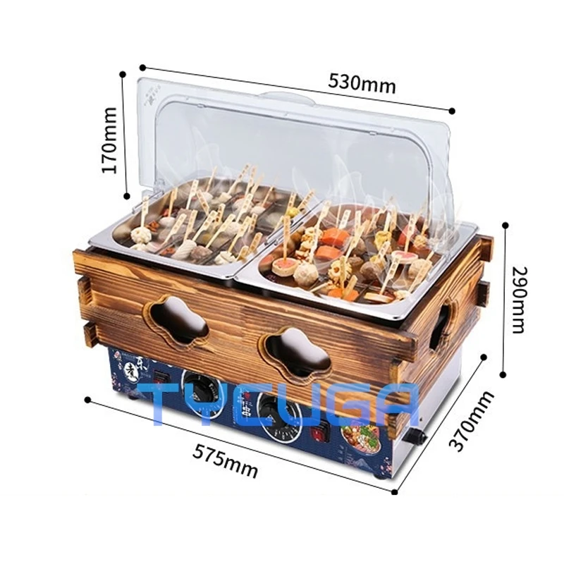 Машина для приготовления пищи Kanto, коммерческая электрическая тропическая прозрачная пылезащитная крышка, двойной цилиндр, струнная кастрюля для благовоний, машина Малатанг