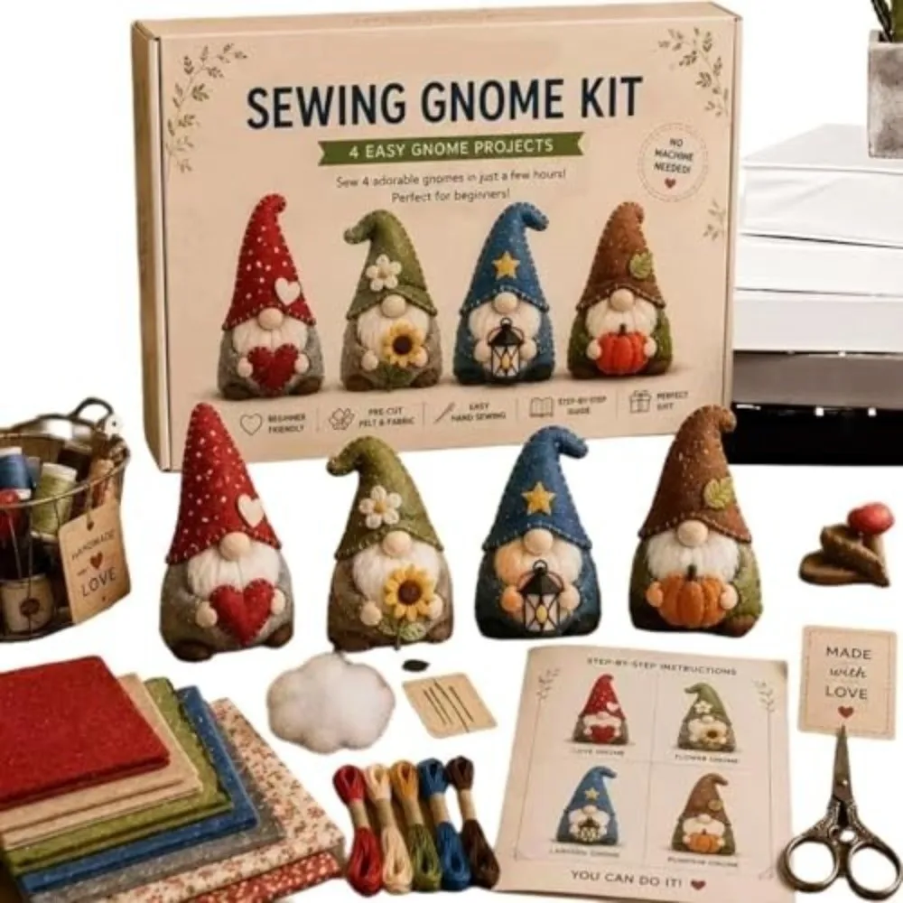 Cartoon Animals DIY Sewing Kit Pre-cut Fabric with Guide Handmade Sew Set Easily Sewing Bird Cat Dogs Cloth Sewing Crafts