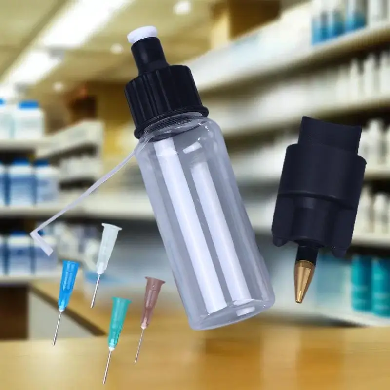 

Набор для аэрографии с специальной бутылкой 50 мл и одноразовыми соплами 0,2 мм/0,3 мм/0,5 мм/0,8 мм, не требующий очистки, модуль для распыления