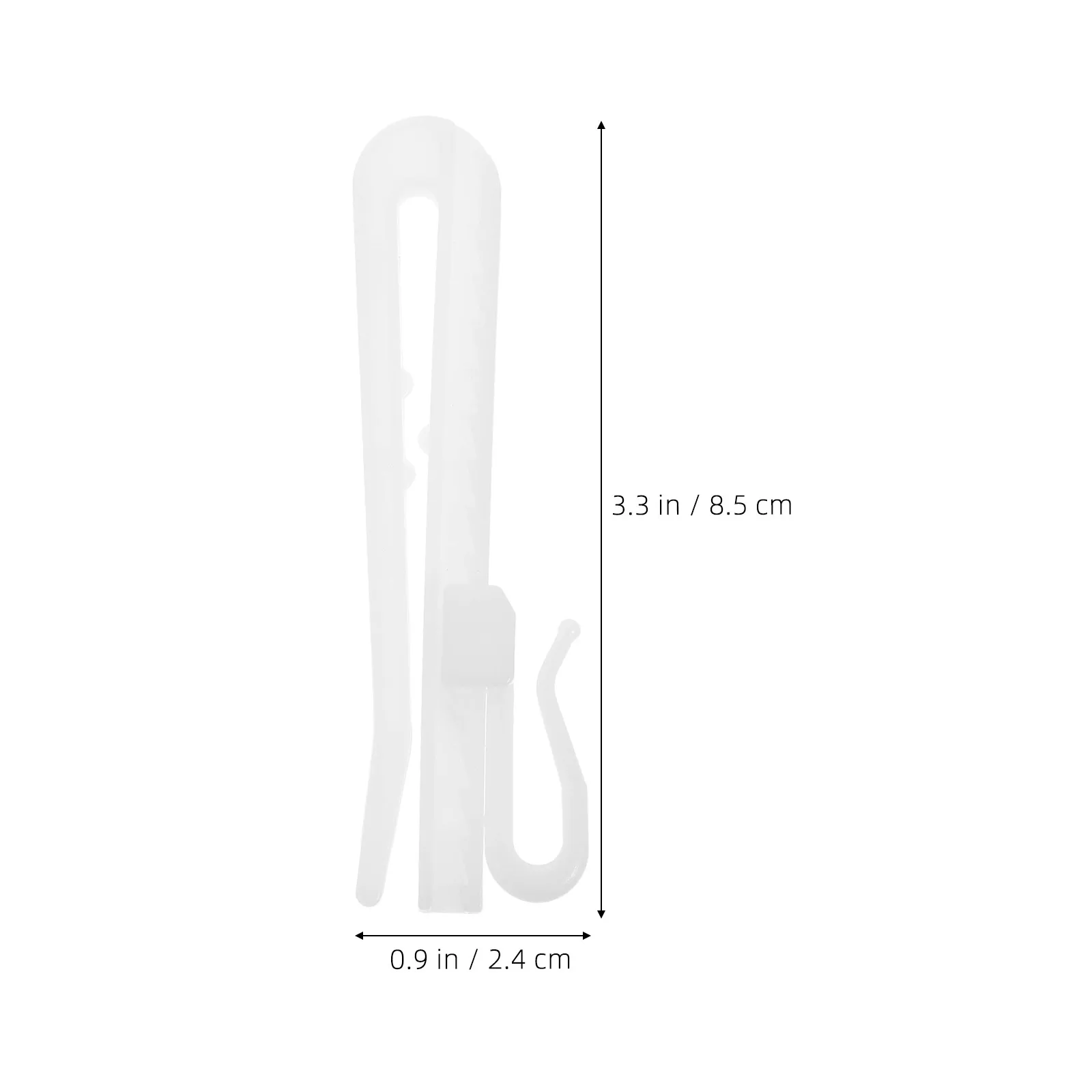 50Pcs Curtain Hooks Adjustable Pom Material Stable Performance Quick Install for Shower Drapery Door Curtain Household
