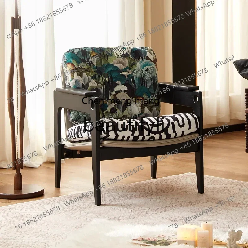 xx1French retro single sofa chair bedroom balcony leisure living room home single sofa chair