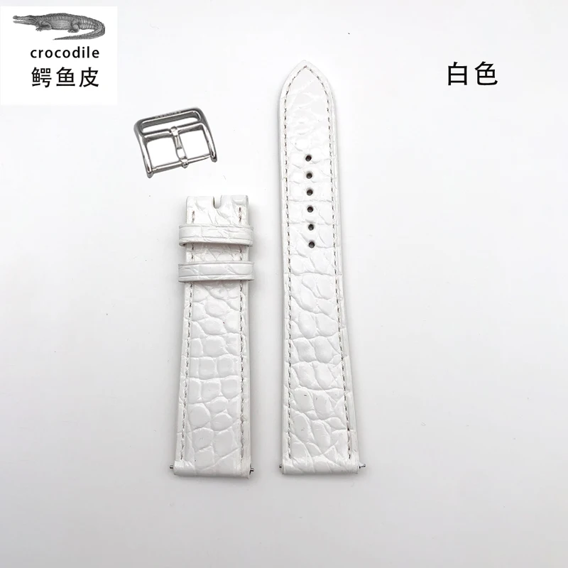 Suitable for Hermes strap genuine crocodile leather soft and durable high-grade 16mm20mm HH watch strap