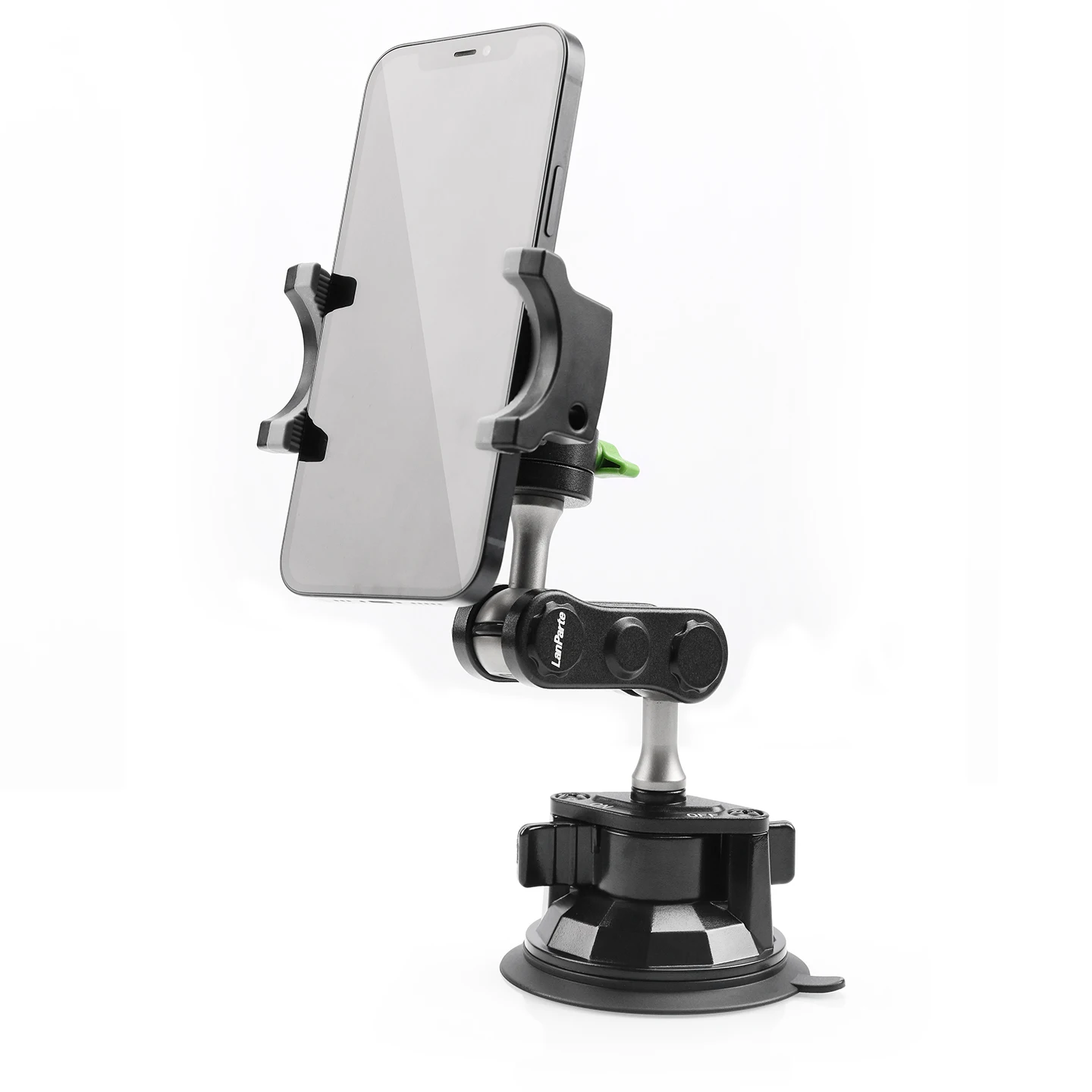 Vehicle Metal Phone Holder Suction Cup Mount 360 Degree Adjustable for iPhone 14 13 12 for Samsung S23 Ultra 23 22