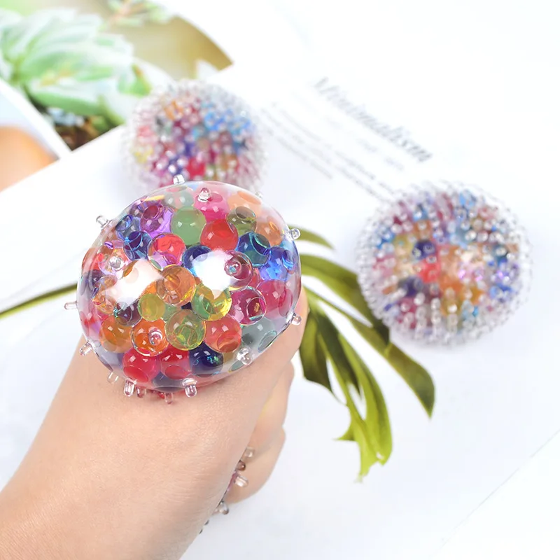 2/4 Stuks Squishy Stress Ballen Fidget Speelgoed Voor Kinderen Volwassenen Kleurrijke Water Kraal Druif Ballen Stress Squeeze ballen Geschenken